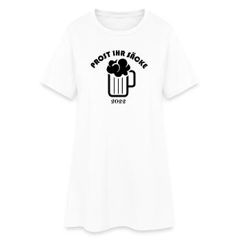 Prost ihr Säcke Symbol Logo icon Bier Zapfen - Frauen T-Shirt-Kleid - Weiß - Vorne