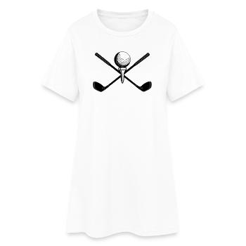 Bâtons croisés par vagues - Robe T-shirt Femme - blanc - Devant