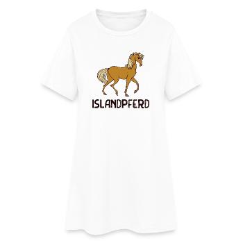 Chevaux Fan de chevaux Chevaux islandais Dire l’amour des chevaux - Robe T-shirt Femme - blanc - Devant