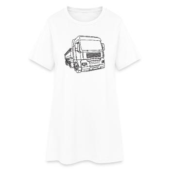 Croquis de camion - Robe T-shirt Femme - blanc - Devant