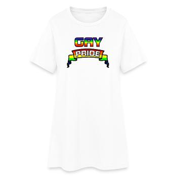 Logo de la RAINBOW GAY PRIDE - Robe T-shirt Femme - blanc - Devant