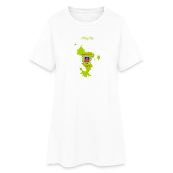 Mayotte - Robe T-shirt Femme - blanc - Devant