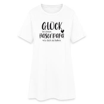 Hase Hasenpapa Haustier Hasenliebe Geschenk - Frauen T-Shirt-Kleid - Weiß - Vorne