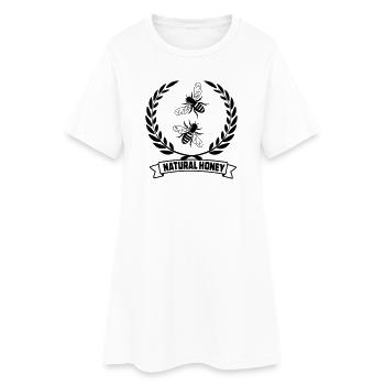 Abeilles en couronne de laurier - Robe T-shirt Femme - blanc - Devant