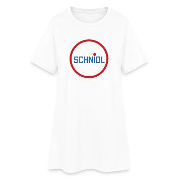 Schnidel Penis Puller Wurst - Frauen T-Shirt-Kleid - Weiß - Vorne