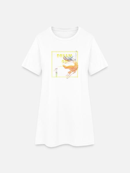 Rêve sur - Robe T-shirt Femme - blanc