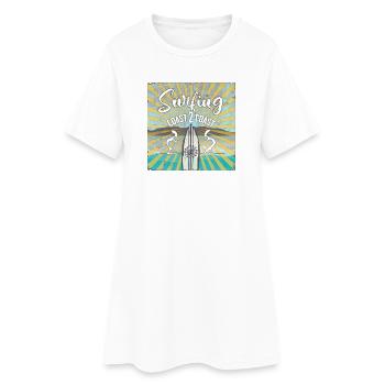 Surf Theme Coast 2 Coast Vintage Design - Women’s T-Shirt Dress - white - Front