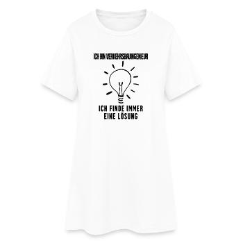 Verkehrsbauingenieur Beruf Ausbildung - Frauen T-Shirt-Kleid - Weiß - Vorne