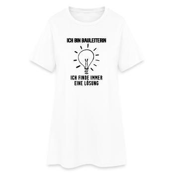 Bauleiterin Beruf Ausbildung - Frauen T-Shirt-Kleid - Weiß - Vorne