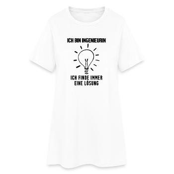 Ingenieurin Beruf Ausbildung - Frauen T-Shirt-Kleid - Weiß - Vorne