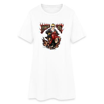 Cyclomoteur cyclomoteur - Robe T-shirt Femme - blanc - Devant