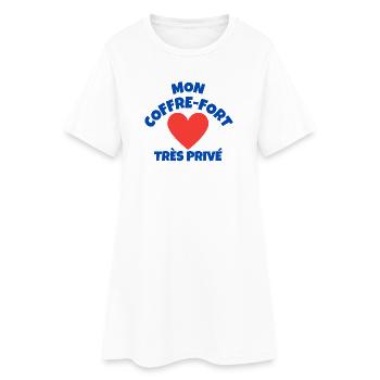 amour, amour sincère, coffre-fort - Robe T-shirt Femme - blanc - Devant