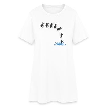 t-shirt pingouin - Robe T-shirt Femme - blanc - Devant