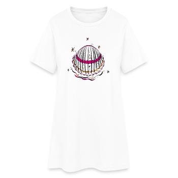 Shell Vacances d’été - Robe T-shirt Femme - blanc - Devant