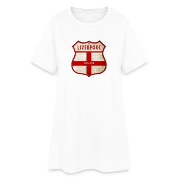 Armoiries de Liverpool Angleterre - Robe T-shirt Femme - blanc - Devant