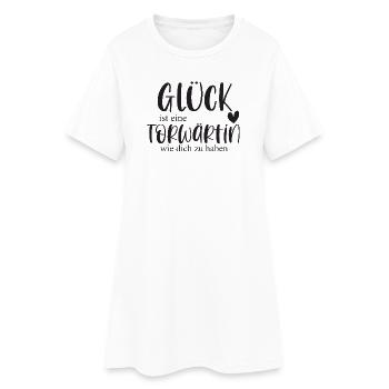 Torwärtin Fußball Sport Fußballspielerin Geschenk - Frauen T-Shirt-Kleid - Weiß - Vorne