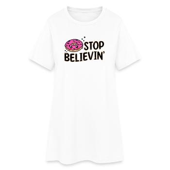 Sweets Snacking Statement Délicieux Beignet - Robe T-shirt Femme - blanc - Devant