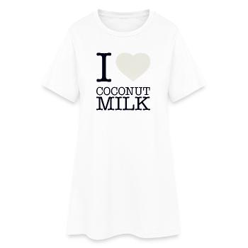 I LOVE COCONUT MILK - Women’s T-Shirt Dress - white - Front