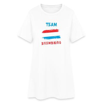 Drapeaux de l'équipe du Luxembourg - Robe T-shirt Femme - blanc - Devant