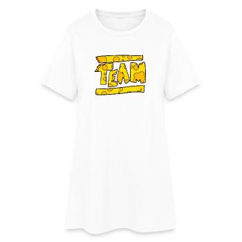 Équipe Fromage - Robe T-shirt Femme - blanc - Devant