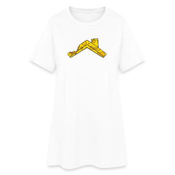 Toit de fromage - Robe T-shirt Femme - blanc - Devant