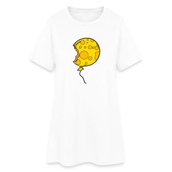 Ballon fromage - Robe T-shirt Femme - blanc - Devant