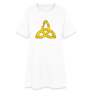 Keltisches Symbol Triqueta Endlos Geschenk - Frauen T-Shirt-Kleid - Weiß - Vorne