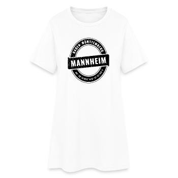  Mannheim Baden-Württemberg Koordinaten Emblem - Frauen T-Shirt-Kleid - Weiß - Vorne