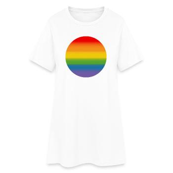 Rainbow Course Round - Women’s T-Shirt Dress - white - Front