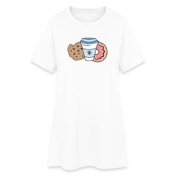Donut Cookies Délicieux Dessert Calories Bonbons - Robe T-shirt Femme - blanc - Devant