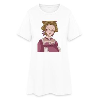 IMG 6952 - Frauen T-Shirt-Kleid - Weiß - Vorne