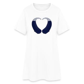 Aides cardiaques et auditives - Robe T-shirt Femme - blanc - Devant
