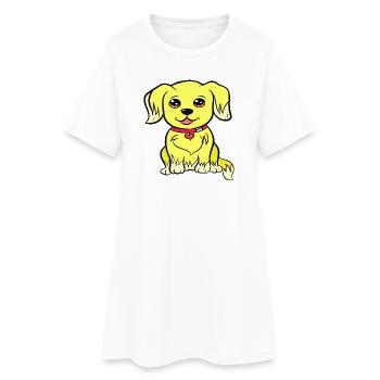 Conception de chien Kawaii - Robe T-shirt Femme - blanc - Devant