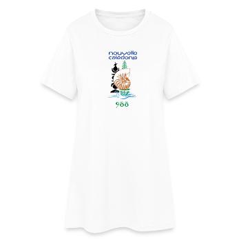 Nouvelle Calédonie - Robe T-shirt Femme - blanc - Devant