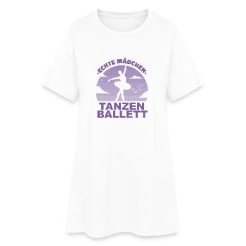 Tanzen Ballett Mädchen Hobby Ballerina Geschenk - Frauen T-Shirt-Kleid - Weiß - Vorne