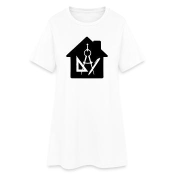 Logo maison d’architecte dessin 2 - Robe T-shirt Femme - blanc - Devant