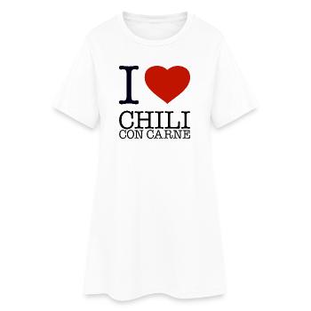 J’ADORE CHILI CON CARNE - Robe T-shirt Femme - blanc - Devant