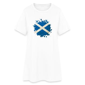Schottland Klecks Flaggen Design - Frauen T-Shirt-Kleid - Weiß - Vorne