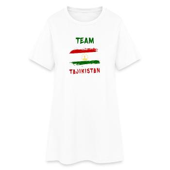 Team Tadschikistan Flaggen Design - Frauen T-Shirt-Kleid - Weiß - Vorne