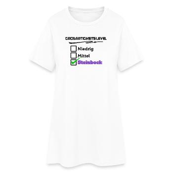Steinbock Cool Statement Horoskop Astrologie - Frauen T-Shirt-Kleid - Weiß - Vorne