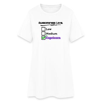 Horoscope Zodiac Sign Capricorn Cool Statement - Women’s T-Shirt Dress - white - Front