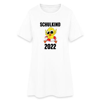 Schuldkind Einschulung 2022 - Frauen T-Shirt-Kleid - Weiß - Vorne