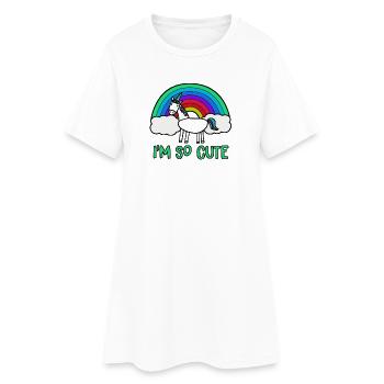 Je suis si mignonne - Robe T-shirt Femme - blanc - Devant