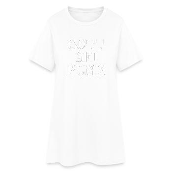 GOTT SEI PUNK! - Frauen T-Shirt-Kleid - Weiß - Vorne