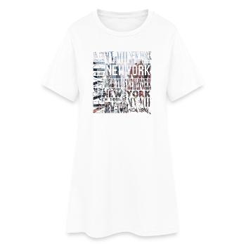 NEW YORK - Women’s T-Shirt Dress - white - Front