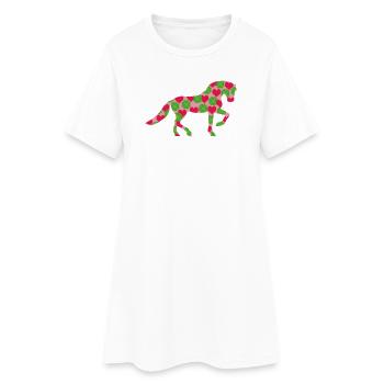 La chance des chevaux - Robe T-shirt Femme - blanc - Devant