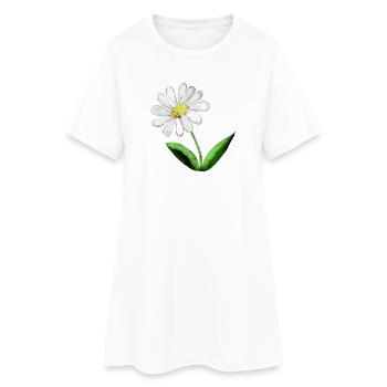 Fière Marguerite - Robe T-shirt Femme - blanc - Devant