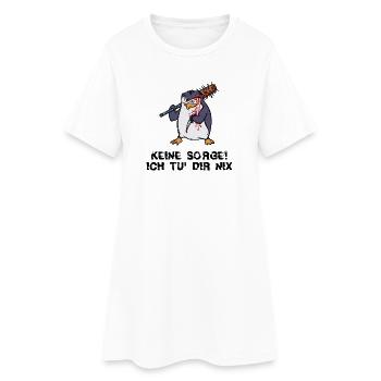 Tier Vogel Pinguin Statement Antarktis Seevogel - Frauen T-Shirt-Kleid - Weiß - Vorne