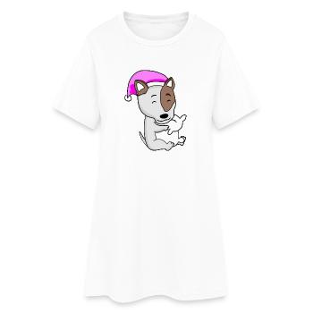 Chien Race De Chien Bull Terrier - Robe T-shirt Femme - blanc - Devant
