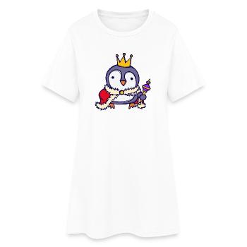 Zoo Cool Sweet Penguin Animal Bird Oiseau de mer arctique - Robe T-shirt Femme - blanc - Devant